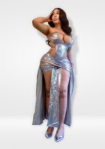 Load image into Gallery viewer, Bad Gal Silver Dress
