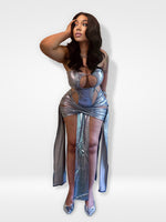 Load image into Gallery viewer, Bad Gal Silver Dress
