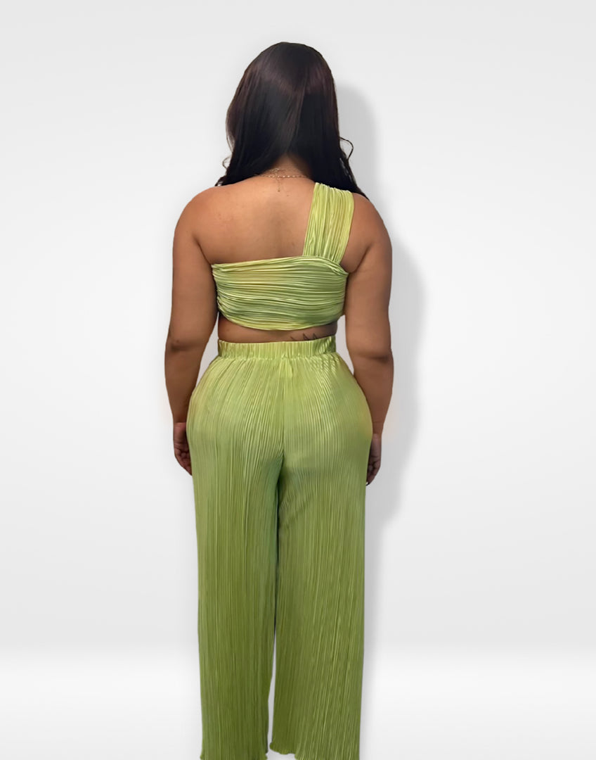 All Eyes On Me Green Pants Set